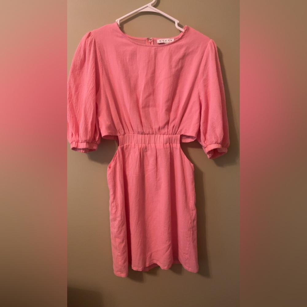 HYFVE Pink Sundress with Bishop Sleeves